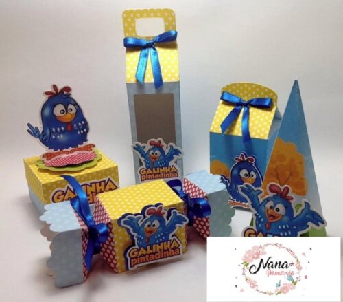 Kit: 60 Lembrancinhas Personalizadas A Galinha Pintadinha