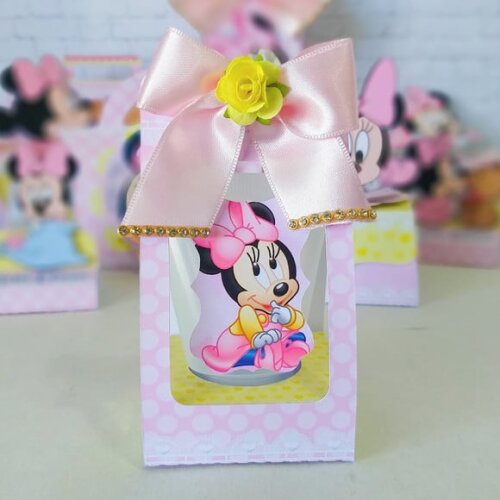 Kit: 60 Lembrancinhas Personalizadas Minnie Baby