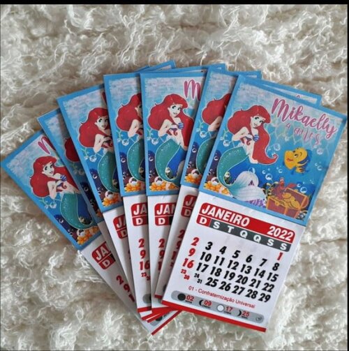 Mini Calendário Ímã De Geladeira Brinde