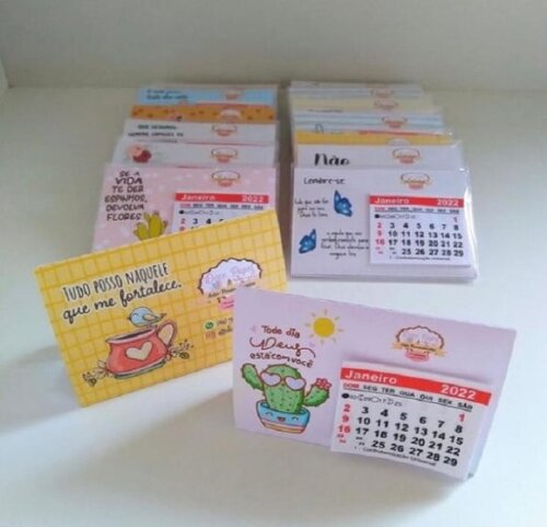Mini Calendário de Mesa Brinde Personalizado