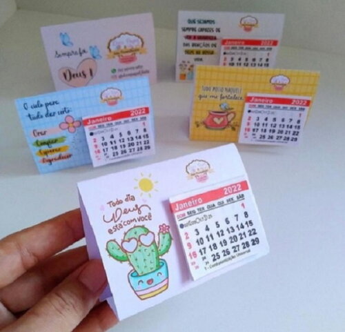 Mini Calendário de Mesa Brinde Personalizado