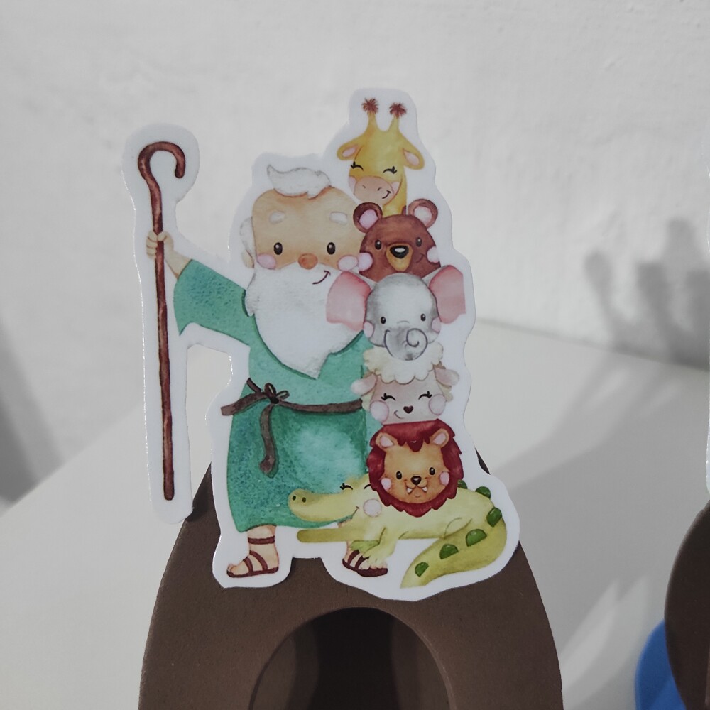 Porta Bombom Noé com Nome Personalizado| Lembrancinha Noé