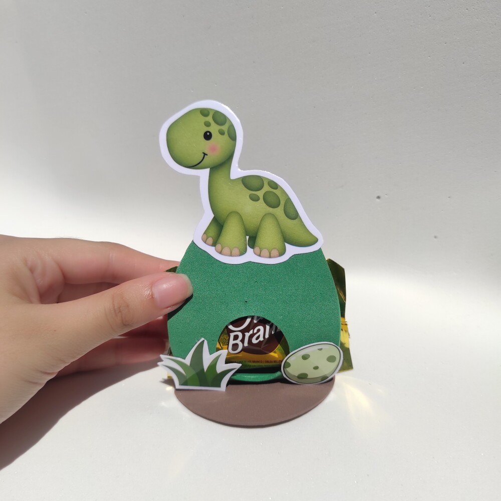 Porta Bombom Dino Baby | Lembrancinha Dinossauro Baby em EVA