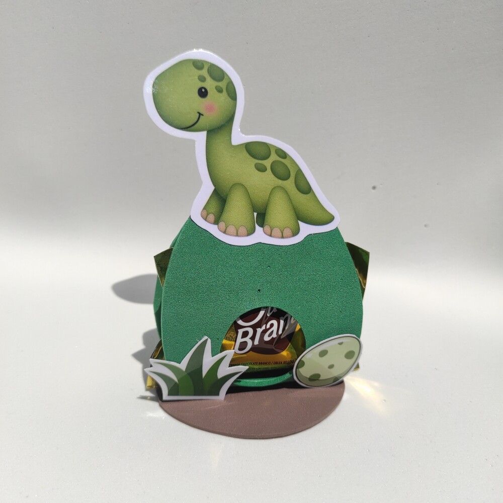 Porta Bombom Dino Baby | Lembrancinha Dinossauro Baby em EVA