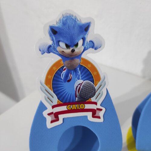 Porta bombom Sonic Personalizado com Nome | Lembrancinha Sonic