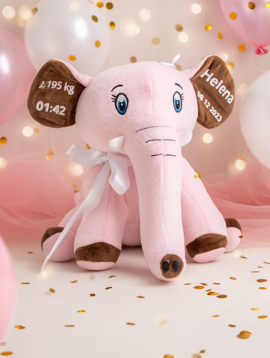 Elefante personalizado. Nosso elefante da memória é personaliza