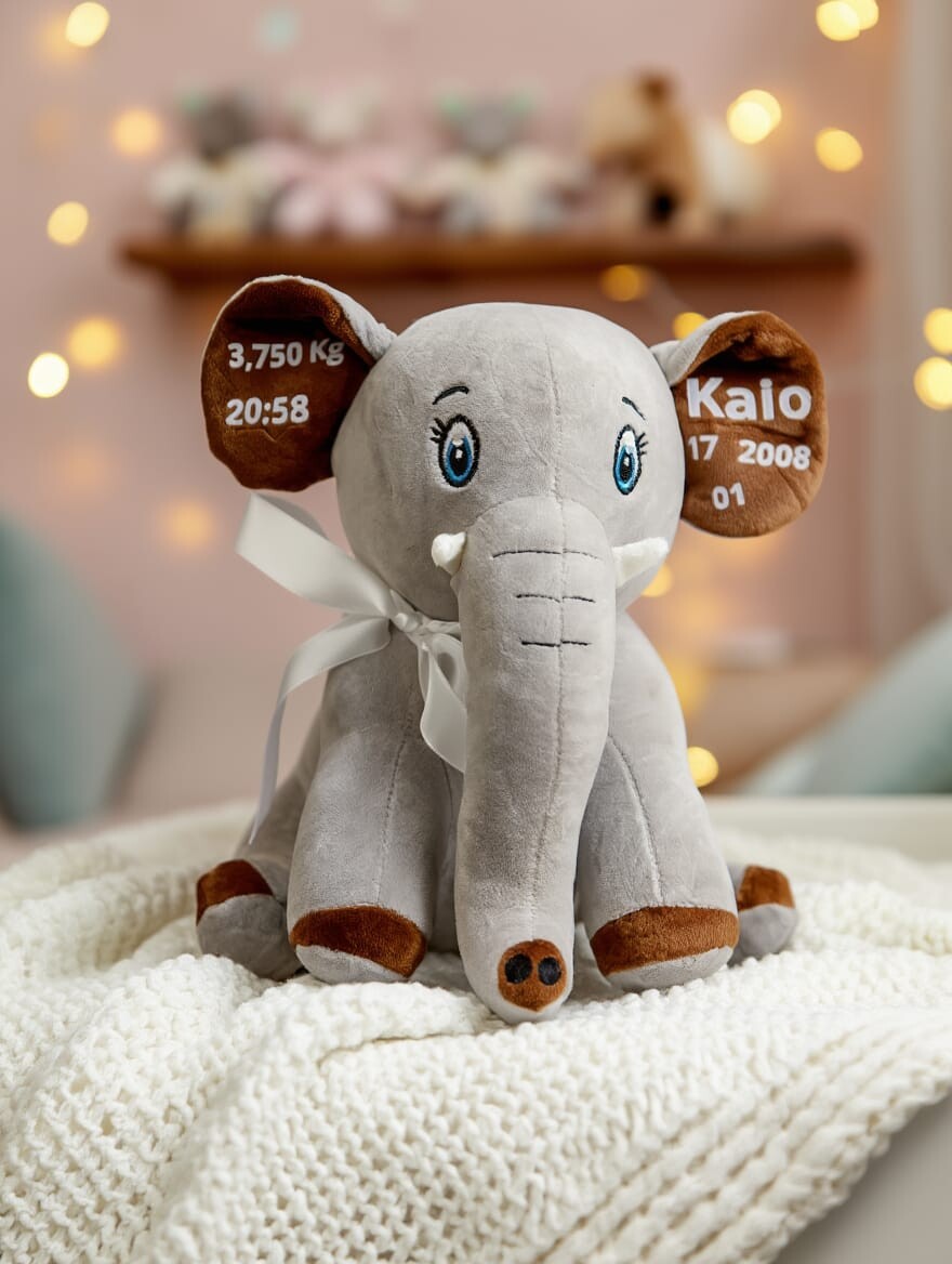 Elefante personalizado. Nosso elefante da memória é personaliza