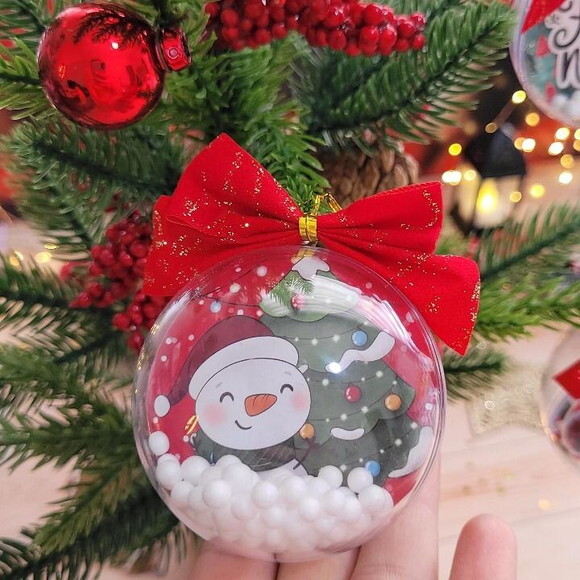 10 Bolinhas ,esfera de Natal Acrílica com Foto
