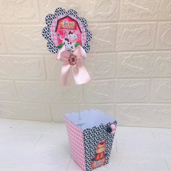 10 Centros de Mesa Fazendinha Rosa