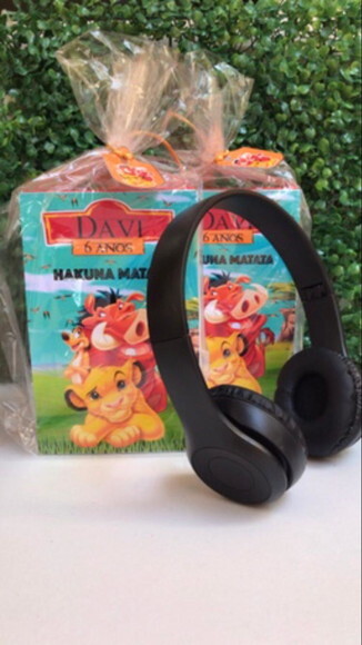 20 Fone Ouvido Personalizado sem Fio - Radio Fm -o Rei Leão