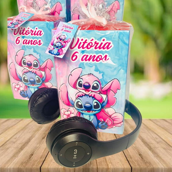 25 Fones de Ouvido Stitchi e Angel sem Fio, Rádio Fm !