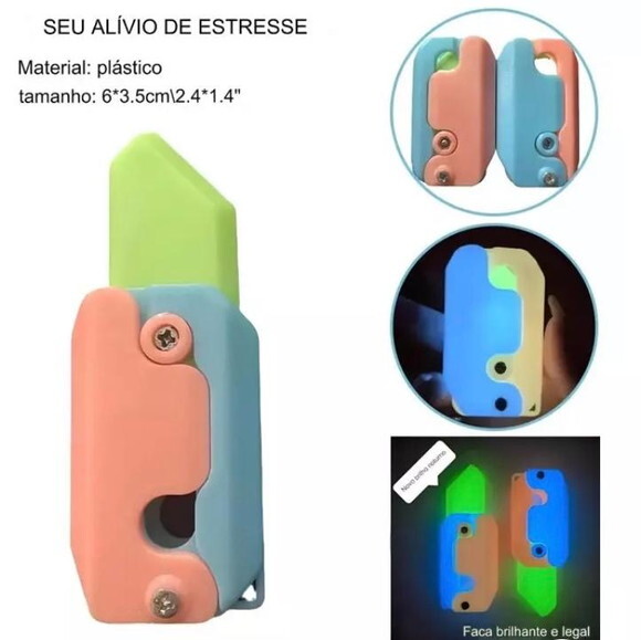 Caixa Canudo com Brinquedo de Led Anti Extresse