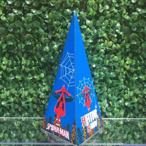 Caixa Pirâmide Homem Aranha Personalizada