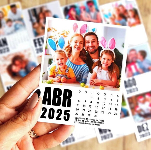 Calendário Foto Polaroide 2025