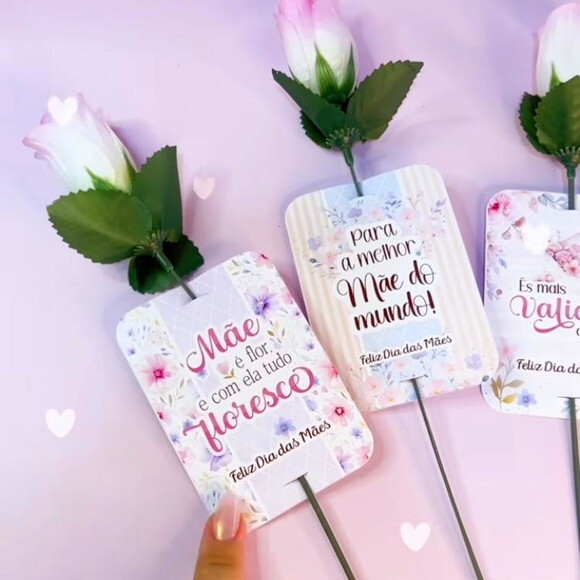 Card para Flor Dia das Mães