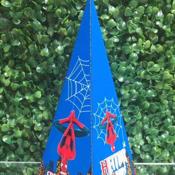 Kit 10 Caixas Homem Aranha ,caixa Pirâmide Personalizada