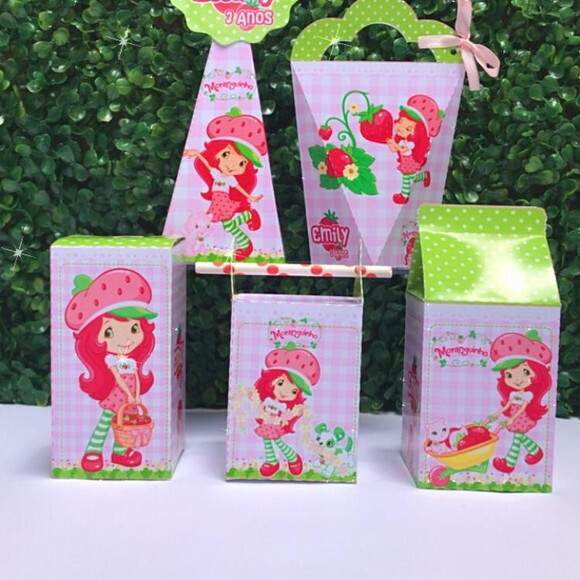 Kit 20 Caixas Personalizada Moranguinho