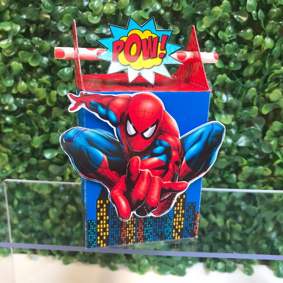 Kit 50 Caixas Homem Aranha Personalizadas