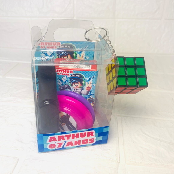 Kit Diversão Personalizado Roblox com Relógio de Led