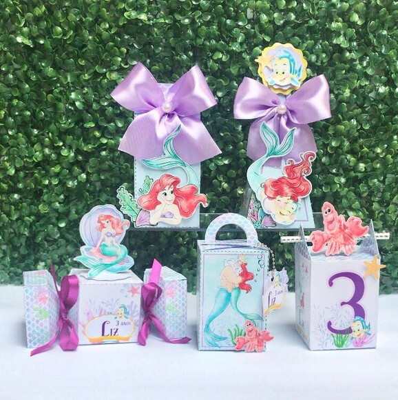 Kit Personalizado Ariel Aquarela 50 Caixas