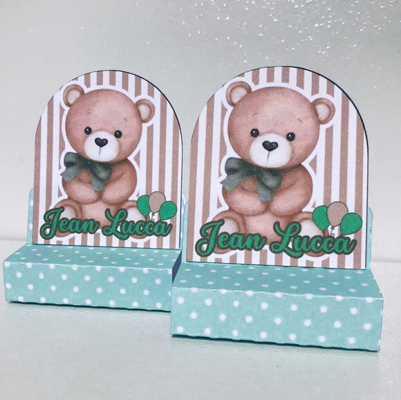 Kit Personalizado Chá de Bebê Ursinho 40 Itens.