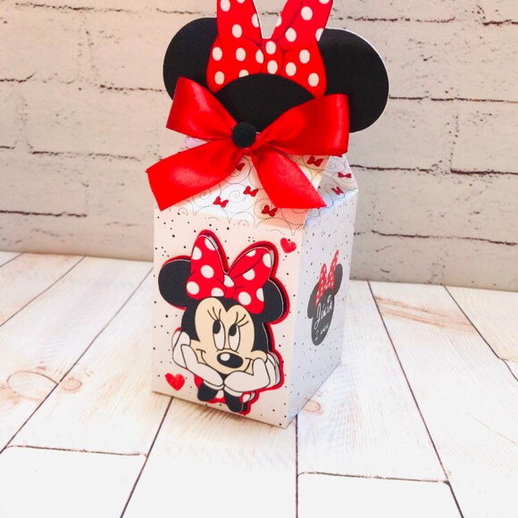 Minnie Vermelha. Kit 20 Caixas Personalizadas