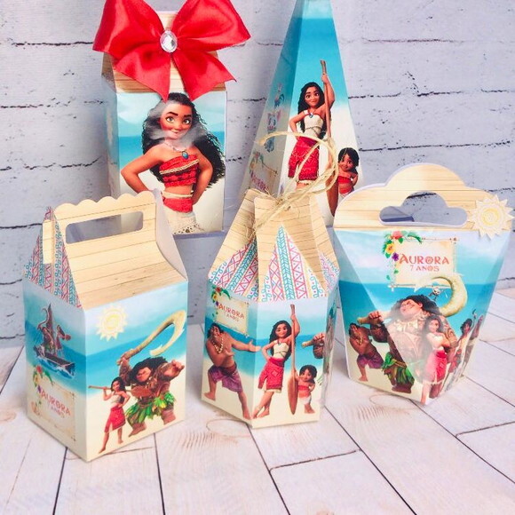 Moana Ii. Kit 30 Caixas Personalizada