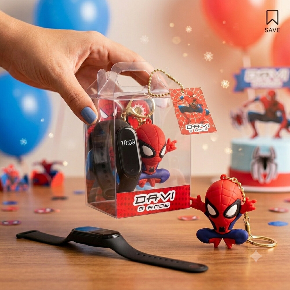 KIT HOMEM ARANHA LEMBRANCINHA PERSONALIZADA