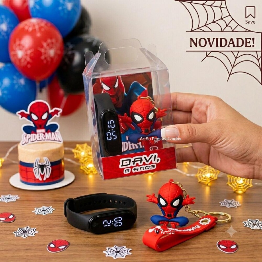 KIT HOMEM ARANHA LEMBRANCINHA PERSONALIZADA