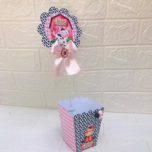 10 Centros de Mesa Fazendinha Rosa