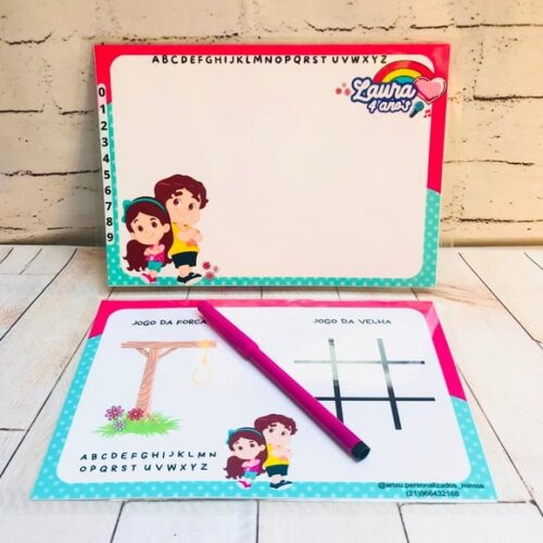 25 Lousa Mágica Personalizada 3 Jogos - Diversos Temas