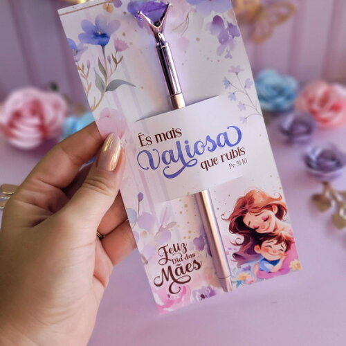 Card com Caneta Dia das Mães Diamante