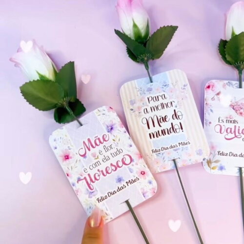 Card para Flor Dia das Mães