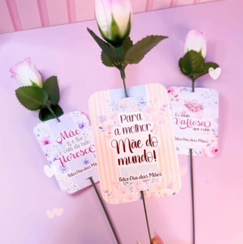 Card para Flor Dia das Mães