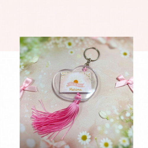 Chaveiro Coração Acrilico Personalizado / Chá de Bebê , Etc.
