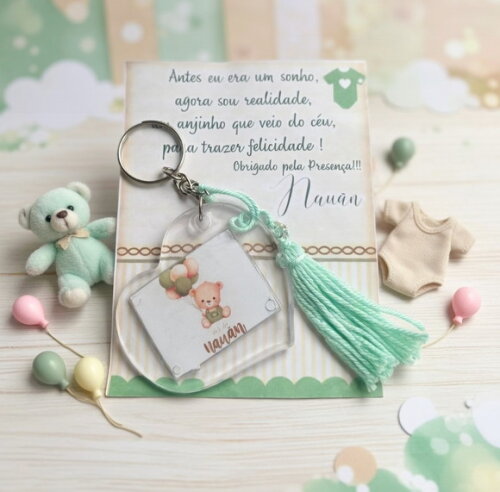 Chaveiro Personalizado em Diversos Temas/ Chaveiro Chá Bebe
