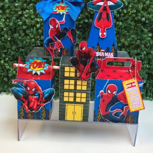Homem Aranha Kit Festa 30 Caixas Personalizado