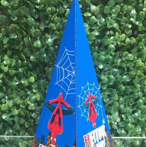 Kit 10 Caixas Homem Aranha ,caixa Pirâmide Personalizada