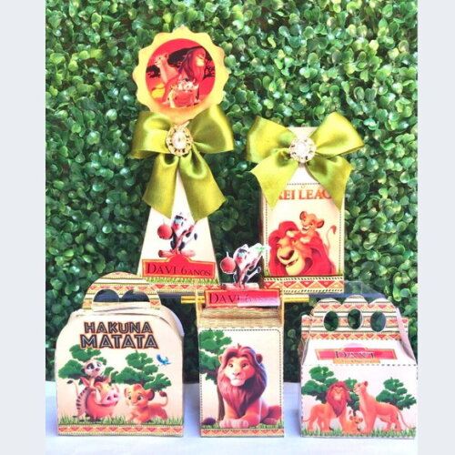Kit 15 Caixas o Rei Leão Personalizado