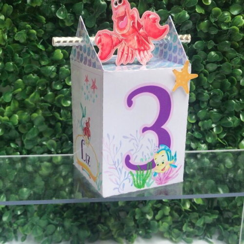 Kit 20 Caixas Personalizadas Ariel Aquarela