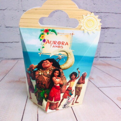 Kit 40 Caixas Personalizadas Moana 2