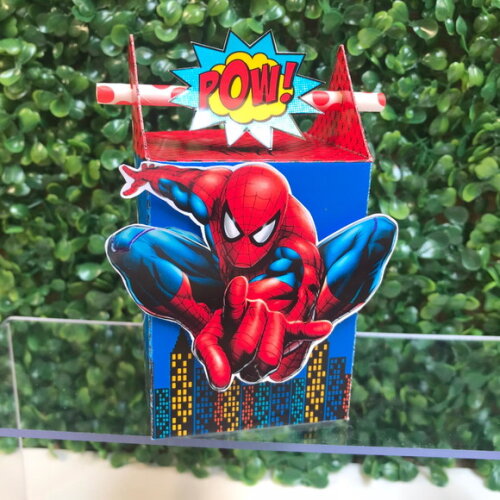 Kit 50 Caixas Homem Aranha Personalizadas