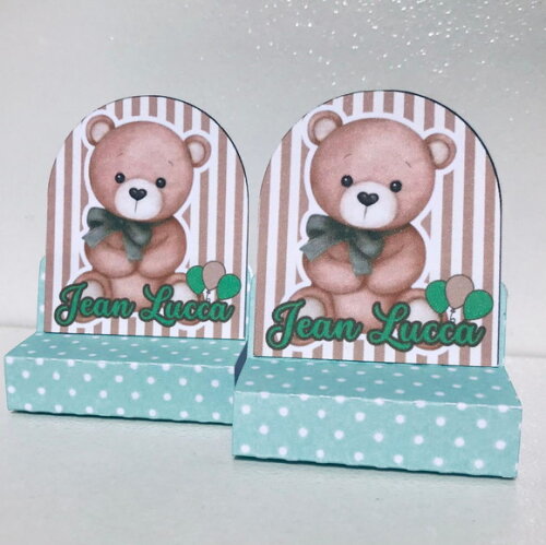 Kit Personalizado Chá de Bebê Ursinho 40 Itens.