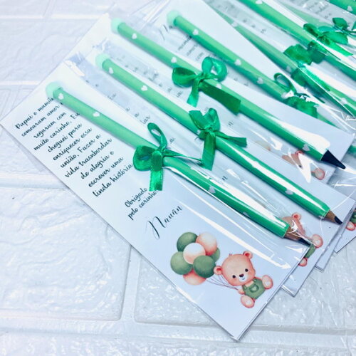 Lápis Personalizado Chá de Bebê Menino e Menina