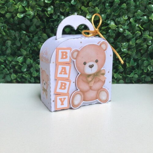 Maleta Personalizada Ursinho Chá Revelação Neutro