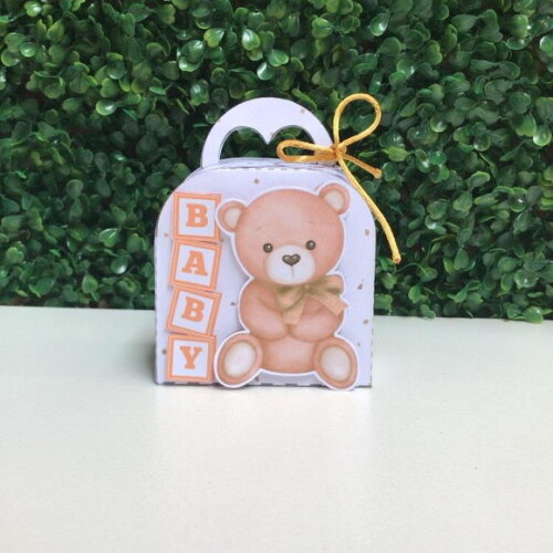Maleta Personalizada Ursinho Chá Revelação Neutro