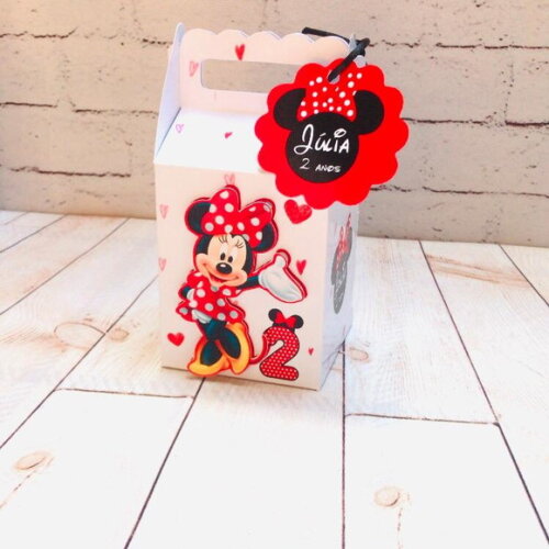 Minnie Vermelha. Kit 20 Caixas Personalizadas
