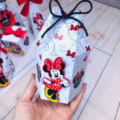 Personalizados Minnie Vermelha Kit 30 Caixas