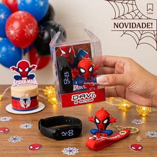 KIT HOMEM ARANHA LEMBRANCINHA PERSONALIZADA