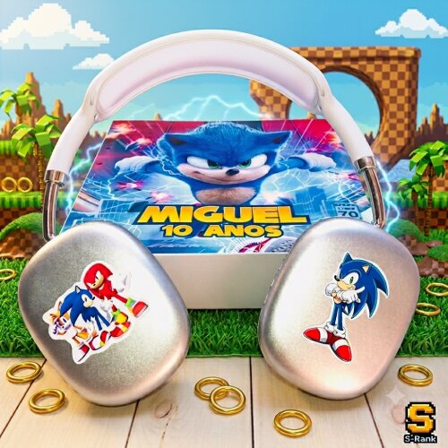 Fones de Ouvido P9 Air Max Personalizado Sonic